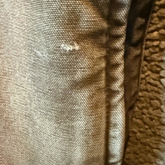 Vintage Carhartt Vest Brown Sherpa Lined Duck Canvas V33 DKB Medium Rugged Work - Picture 4 of 12